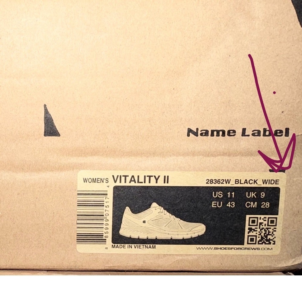 Shoes For Crews Vitality II Womens Black Wide Slip Resistant Work Shoes 11 NEW - Picture 3 of 12
